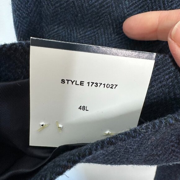 Brooks Brothers Blazer 48L Blue Herringbone 100% Wool Regent Fit Lined - Picture 12 of 12